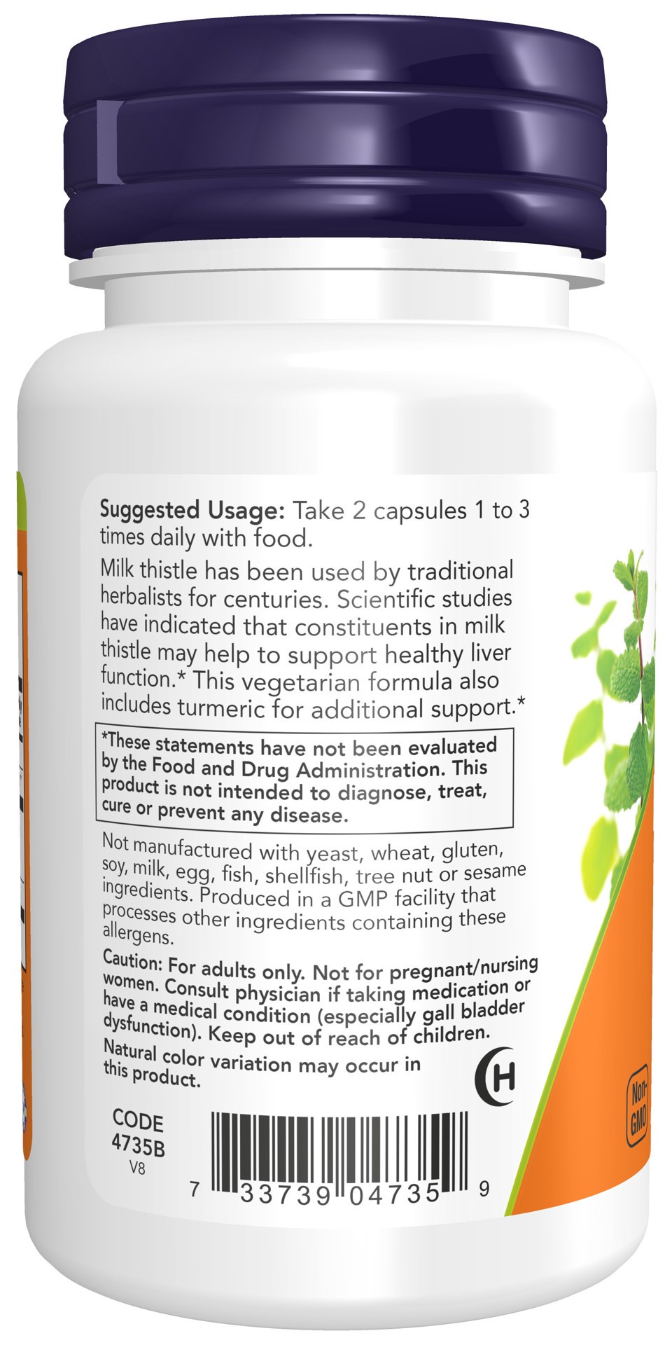 slide 3 of 4, NOW Milk Thistle Extract 150 mg Silymarin (120 mg) - 60 Veg Capsules, 60 ct