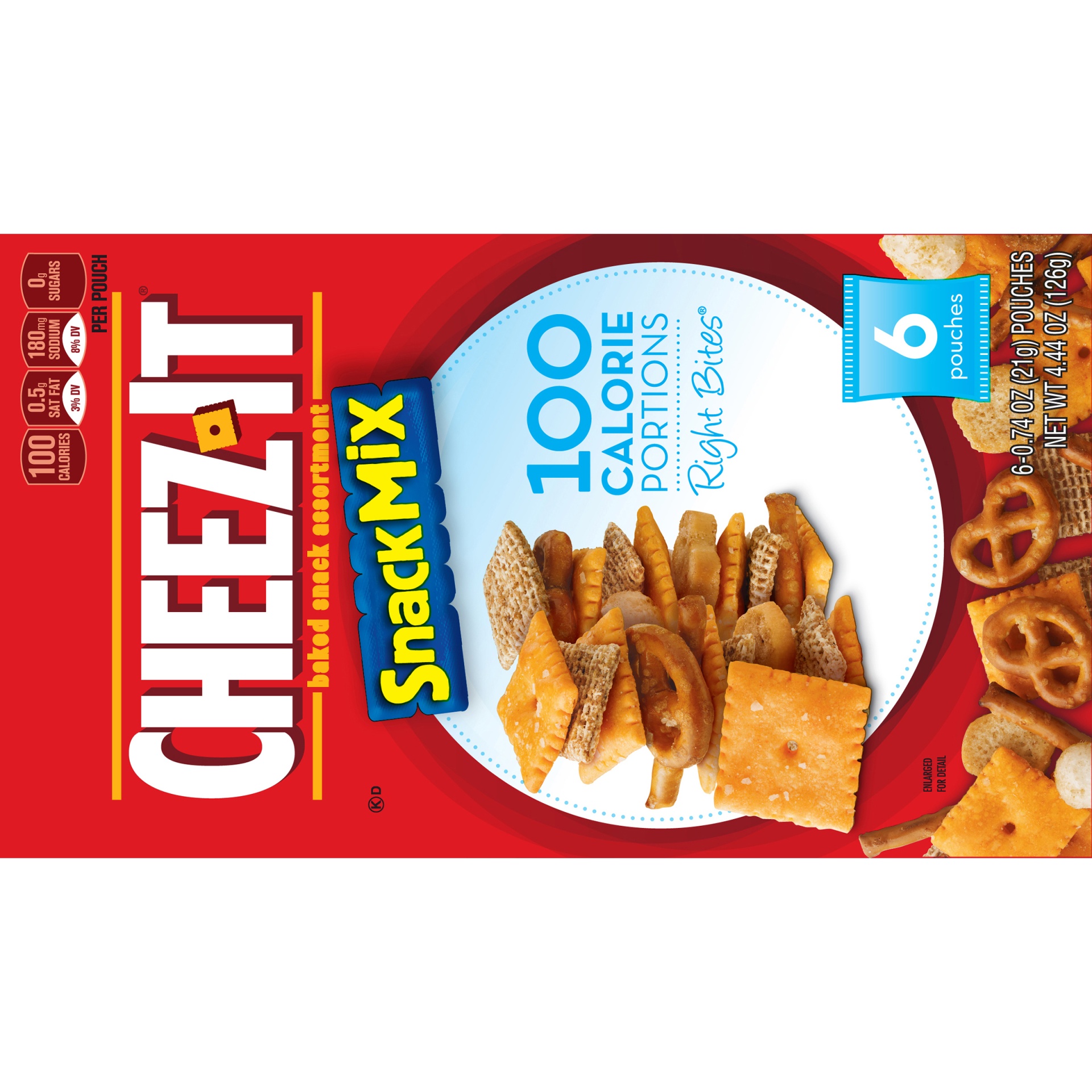 CheezIt 100 Calorie Right Bites Snack Mix 6 ct; 0.74 oz Shipt