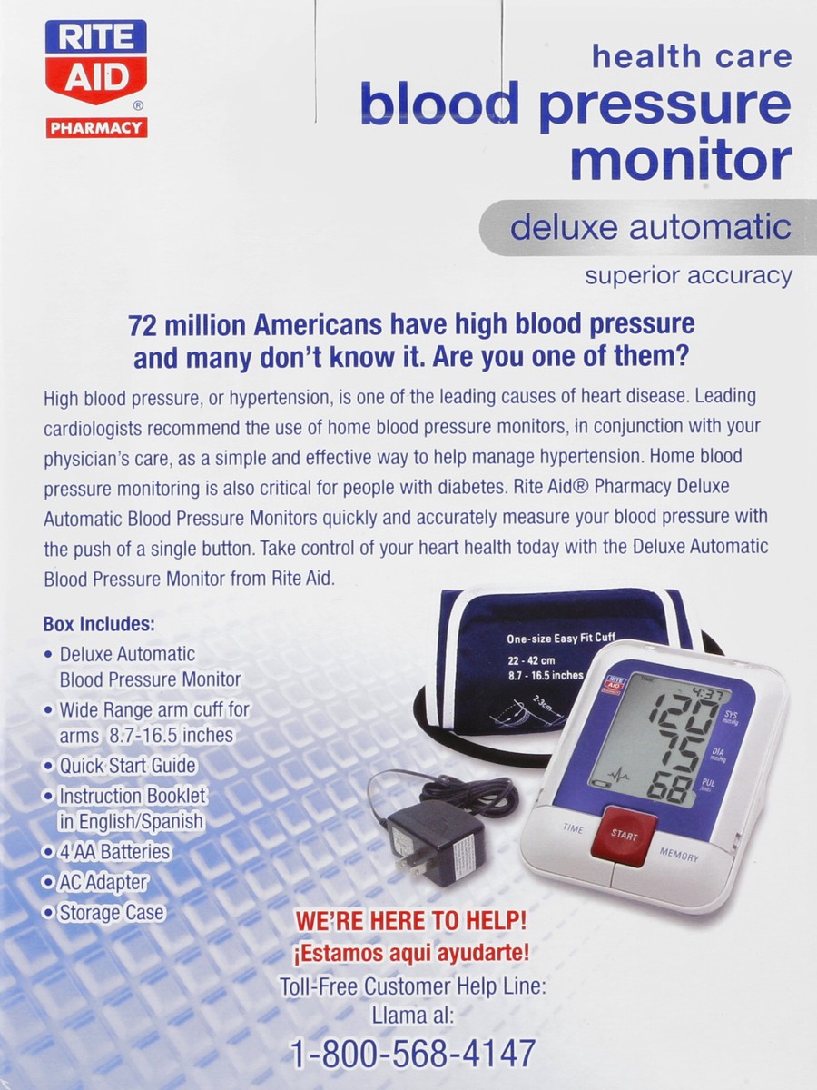 Rite Aid Automatic Blood Pressure Cuff Monitor