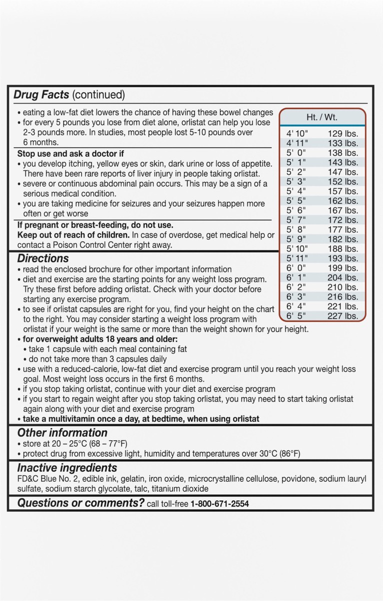 slide 5 of 9, alli Diet Weight Loss Supplement Pills, Orlistat 60mg Capsules, 120 Count, 120 ct