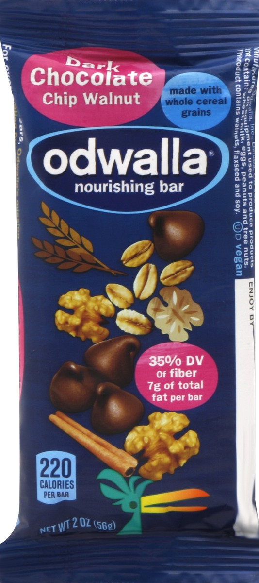 slide 5 of 6, Odwalla Nourishing Bar Dark Chocolate Chip Walnut Wrapper, 2 oz
