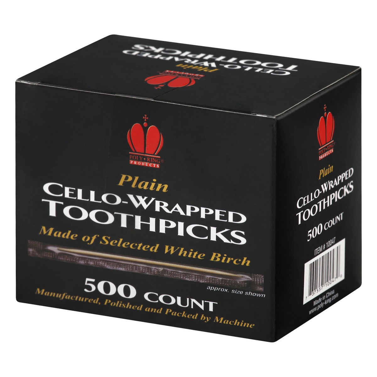 slide 3 of 8, Poly King Plain Cello-Wrapped Toothpicks 500 ea, 500 ct