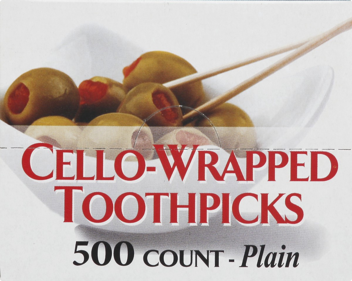 slide 5 of 8, Poly King Plain Cello-Wrapped Toothpicks 500 ea, 500 ct