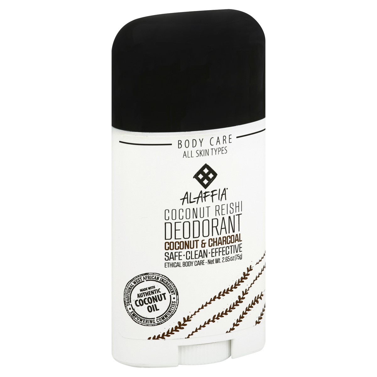 slide 7 of 7, Alaffia Coconut & Charcoal Coconut Reishi Deodorant, 2.65 oz