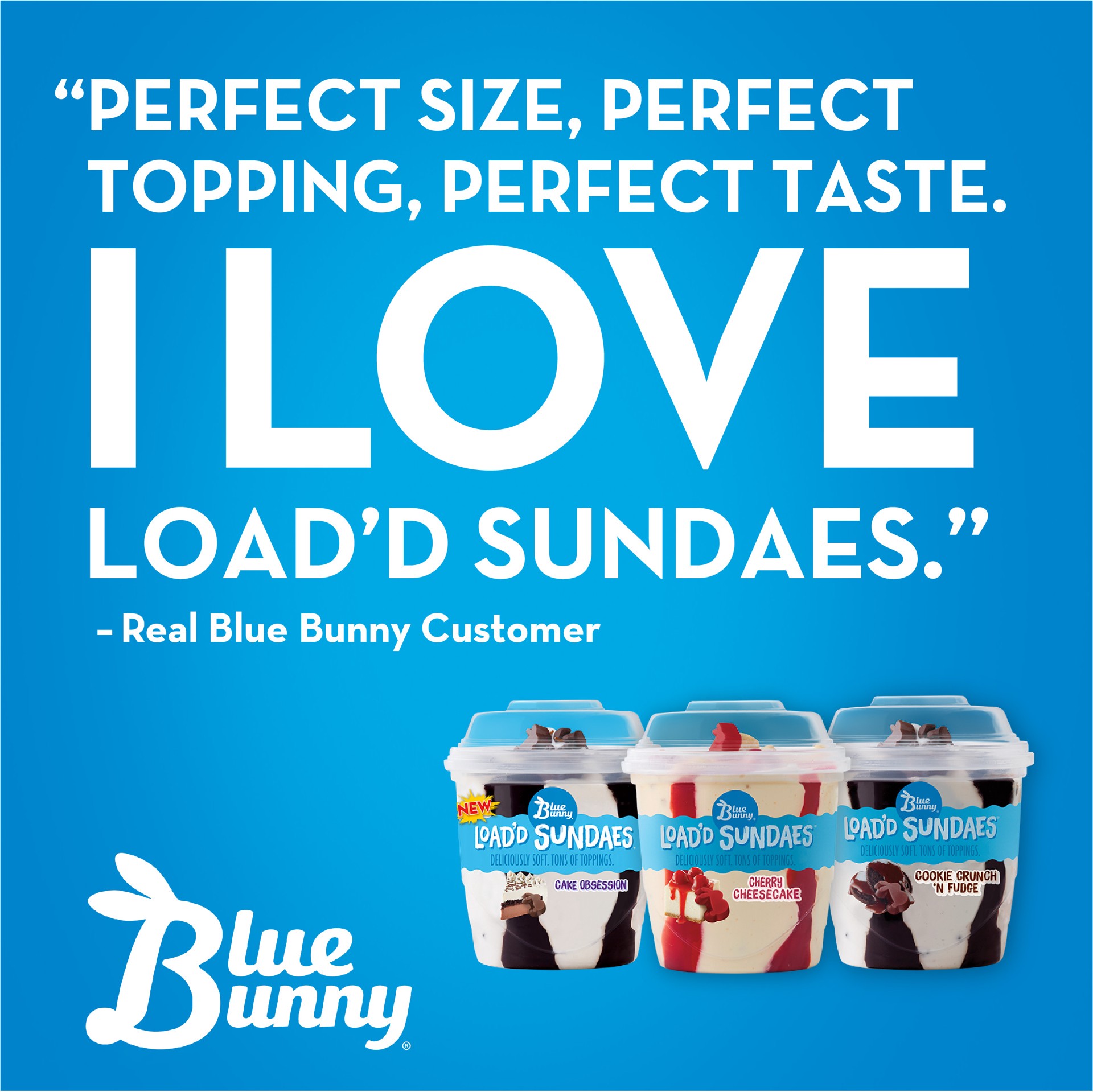 slide 4 of 4, Blue Bunny Triple Chocolate Malt Load'd Sundae, 8.50 fl oz