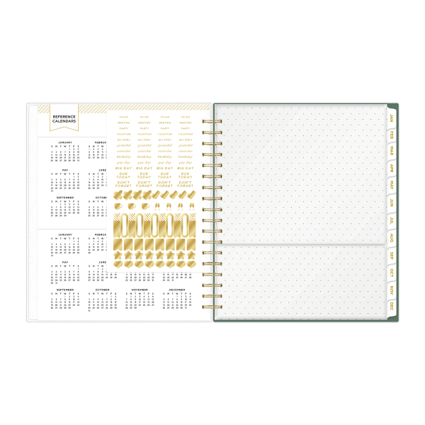 slide 2 of 10, Blue Sky 2026 Blue Sky Day Designer Weekly/Monthly Planner, 8"" x 10"", Black, January To December, 155623, 1 ct