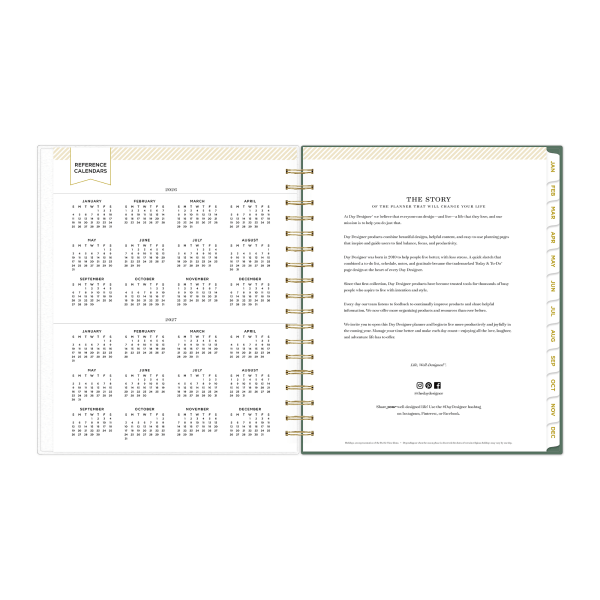 slide 8 of 10, Blue Sky 2026 Blue Sky Day Designer Weekly/Monthly Planner, 8"" x 10"", Black, January To December, 155623, 1 ct