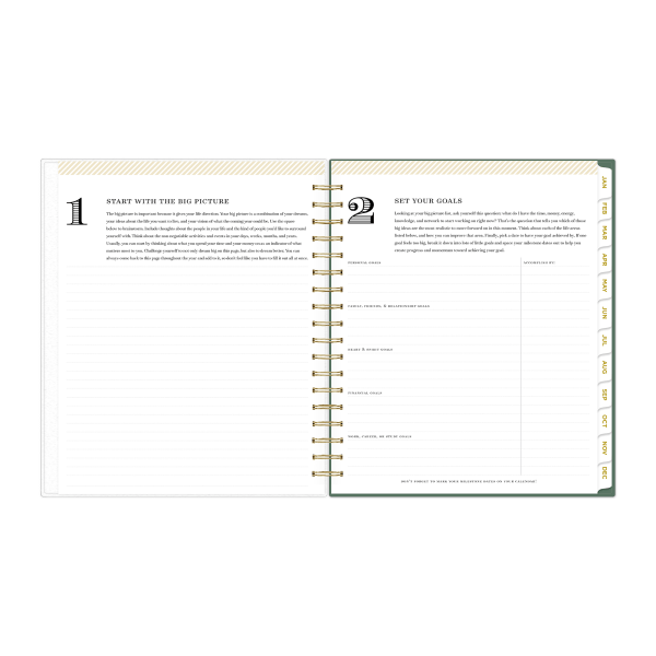 slide 6 of 10, Blue Sky 2026 Blue Sky Day Designer Weekly/Monthly Planner, 8"" x 10"", Black, January To December, 155623, 1 ct