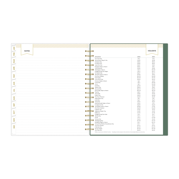 slide 7 of 10, Blue Sky 2026 Blue Sky Day Designer Weekly/Monthly Planner, 8"" x 10"", Black, January To December, 155623, 1 ct