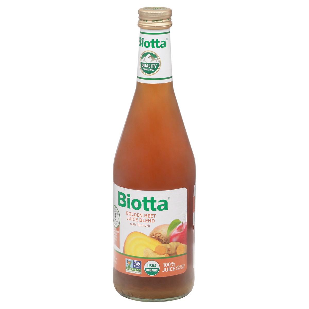 slide 3 of 9, Biotta Golden Beet Juice Blend with Turmeric 16.9 fl oz Bottle, 16.9 fl oz