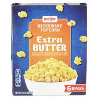 slide 18 of 29, Meijer Extra Butter Microwave Popcorn, 6 ct, 14.4 oz