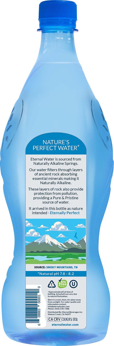slide 3 of 5, Eternal Naturally Alkaline Spring Water, 1.5 liter