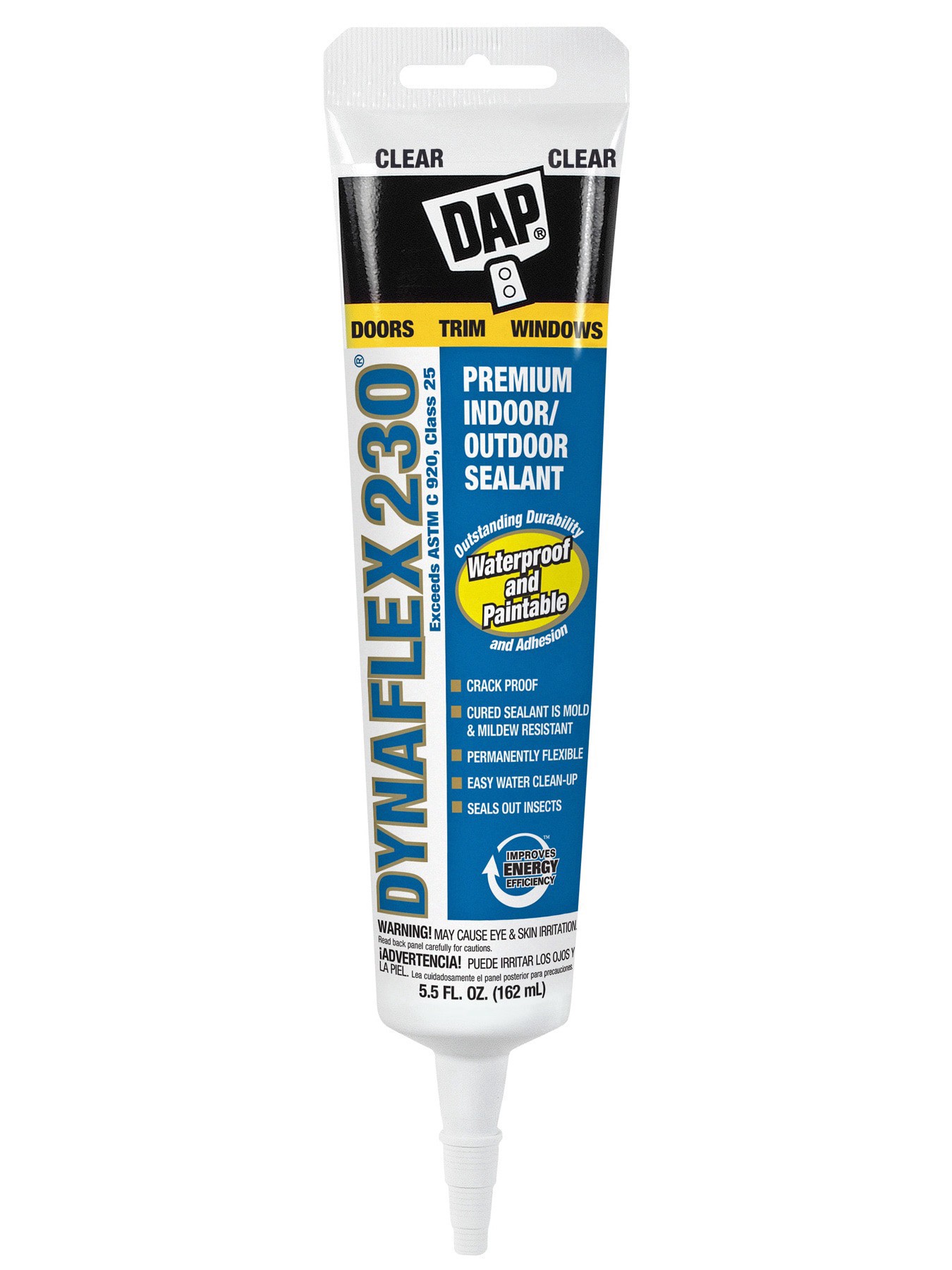 slide 1 of 1, DAP DYNAFLEX 230 5.5-oz Clear Paintable Latex Caulk, 1 ct