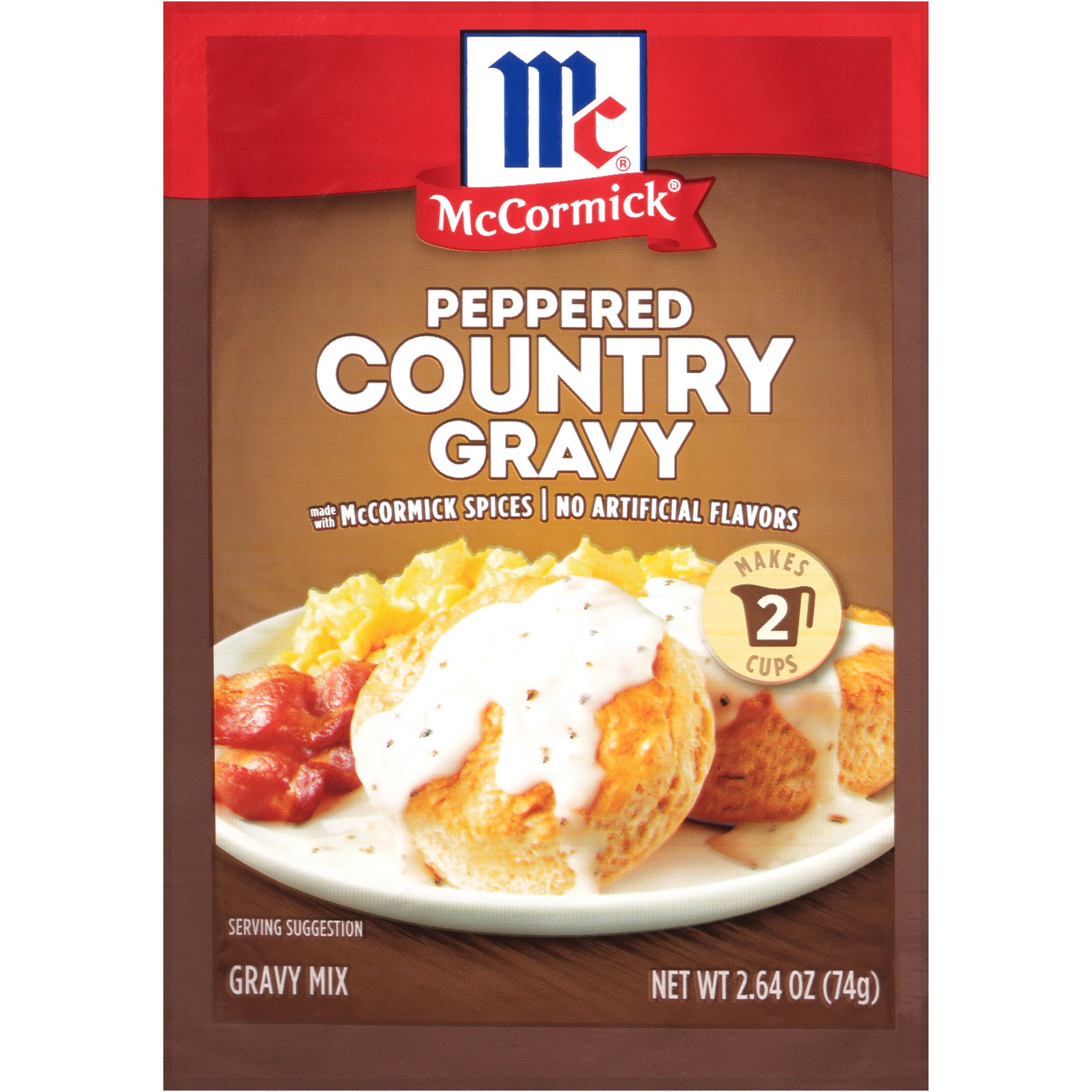 slide 1 of 10, McCormick Country Gravy Mix - Peppered, 2.64 oz