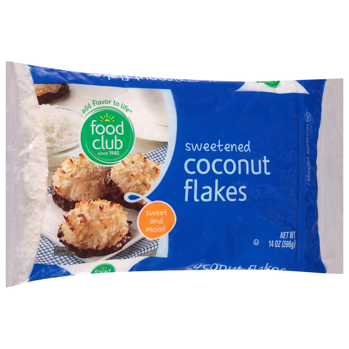 slide 9 of 14, Food Club Sweetened Coconut Flakes, 14 oz