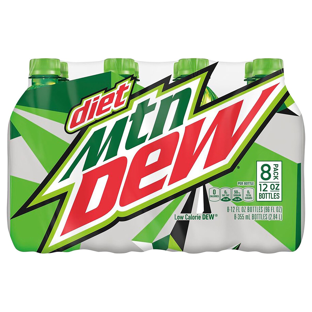 slide 1 of 3, Mountain Dew Diet Soda Citrus 12 Fl Oz 8 Count Bottles, 8 ct