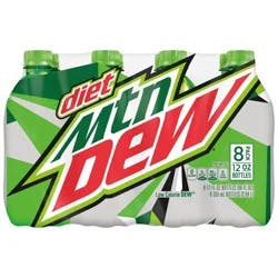 Mountain Dew Diet Mtn Dew Soda Low Calorie DEW Citrus 12 Fl Oz 8 Count