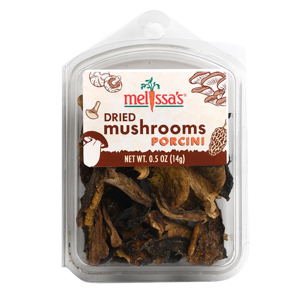 slide 1 of 1, Melissa's Porcini Dried Wild Mushrooms, 0.5 oz