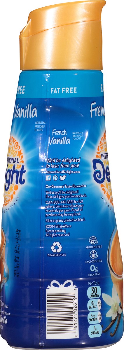 slide 5 of 7, International Delight Fat Free Gourmet French Vanilla Coffee Creamer 32 oz, 32 fl oz