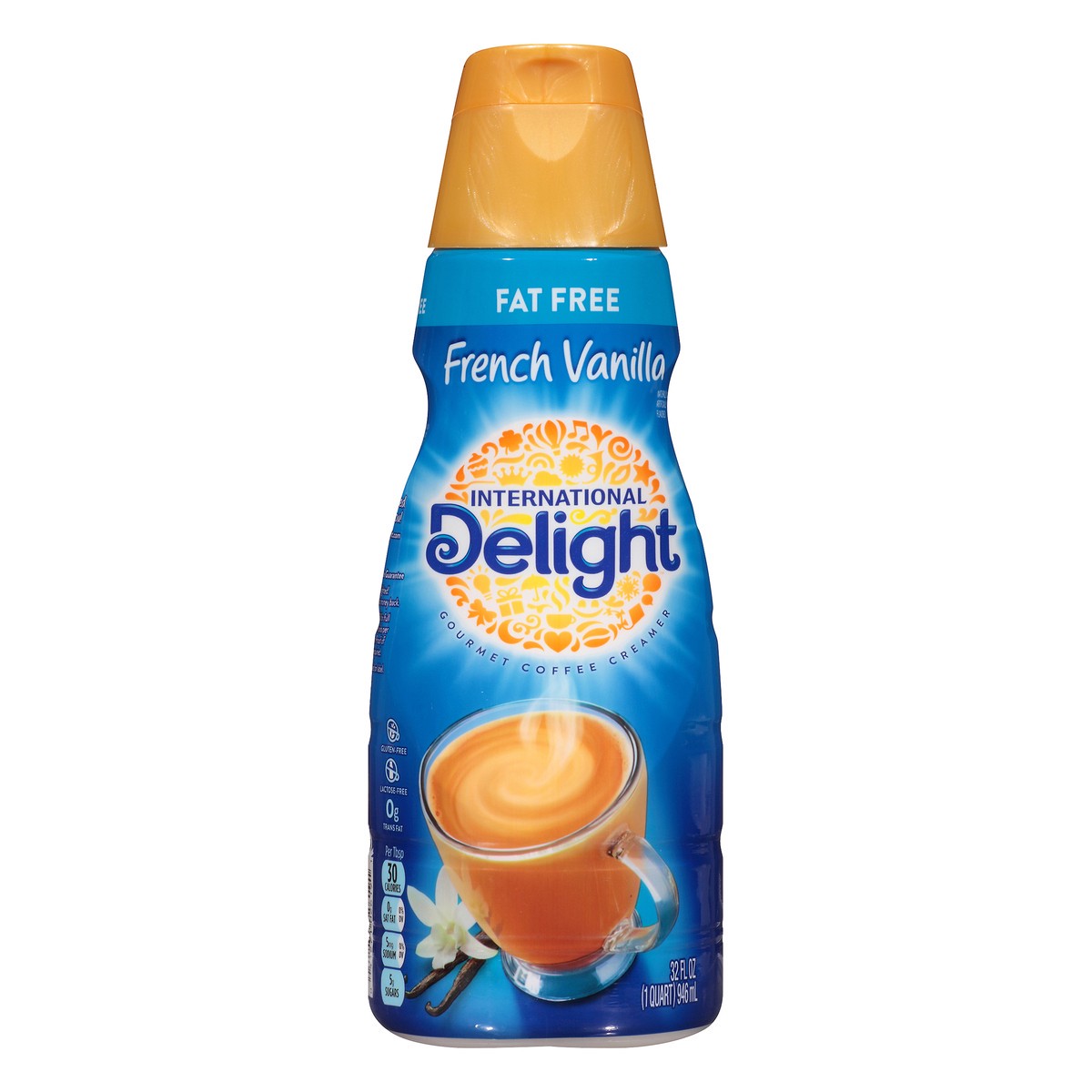 slide 1 of 7, International Delight Fat Free Gourmet French Vanilla Coffee Creamer 32 oz, 32 fl oz