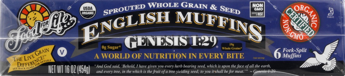 slide 7 of 9, Food For Life English Muffin Gensis, 16 oz