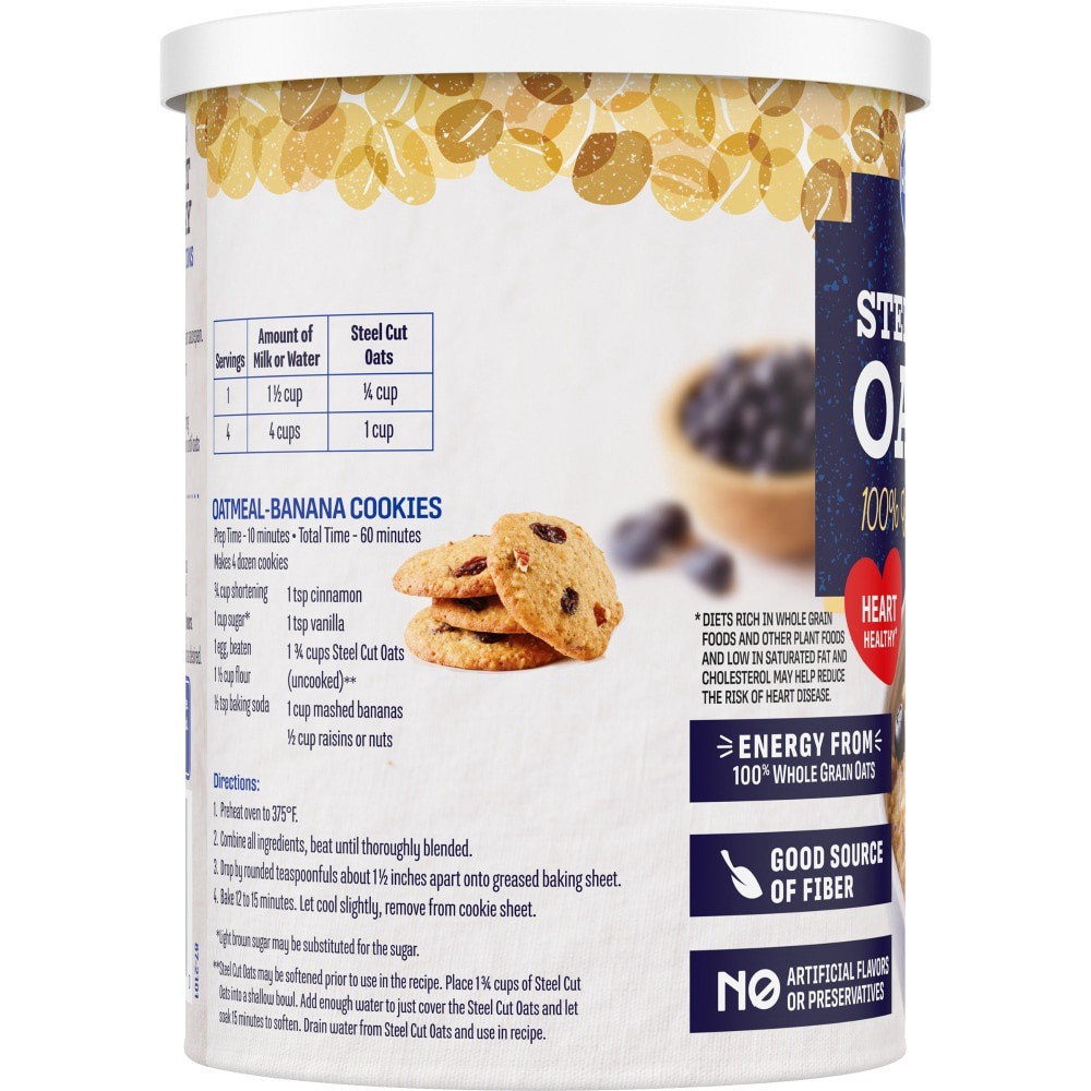 slide 2 of 4, Kroger 100% Whole Grain Steel Cut Oats, 28 oz