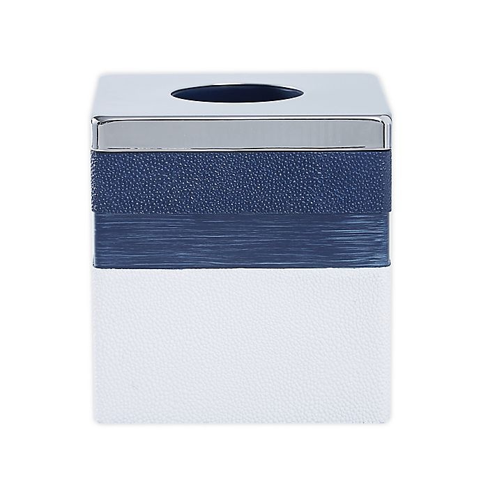 slide 1 of 1, Vince Camuto Lyon Boutique Tissue Box Cover - Blue, 1 ct