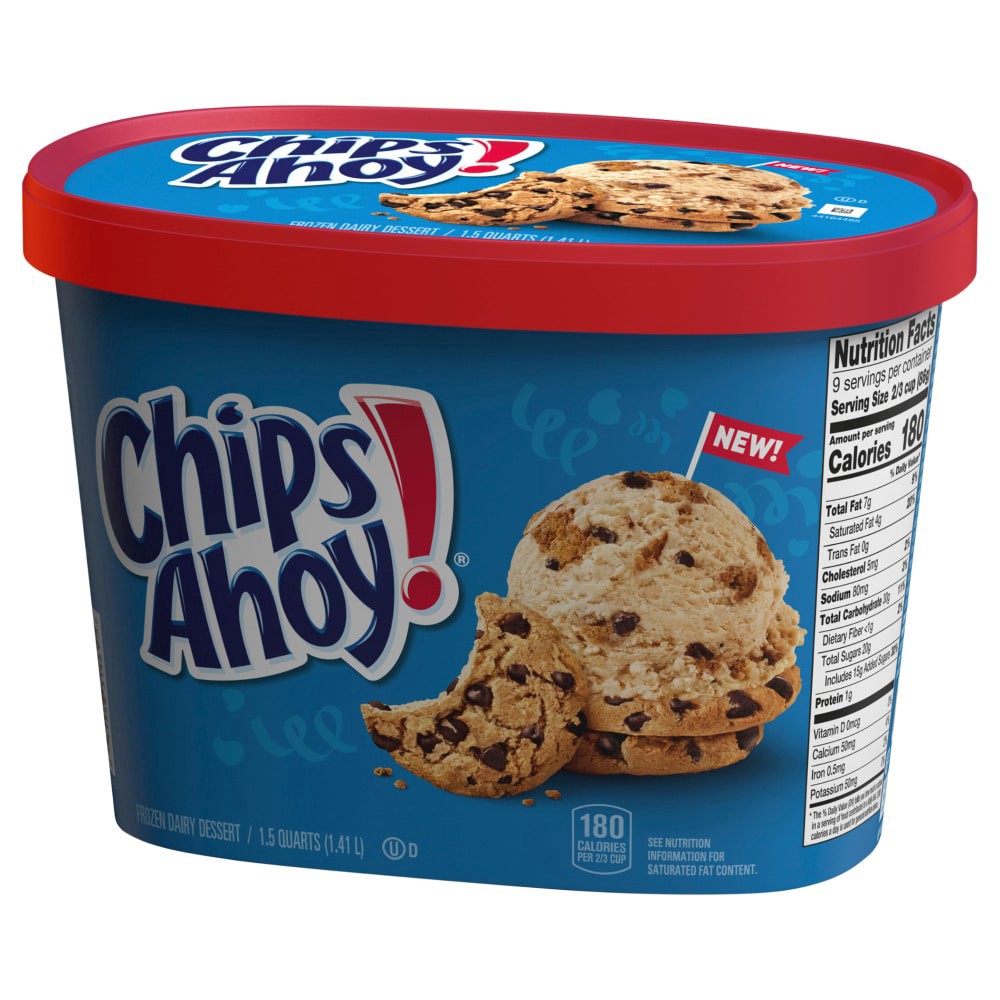 slide 5 of 5, Chips Ahoy! Chips Ahoy Ice Cream 1.5Qt Container, 3 lb