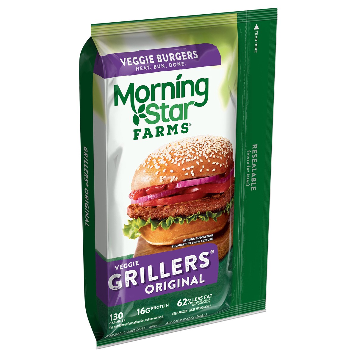 slide 11 of 13, MorningStar Farms Grillers Original Veggie Burgers, 9 oz