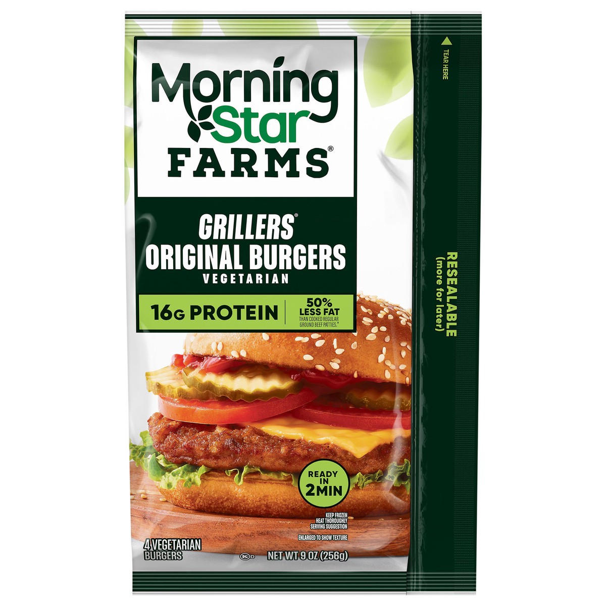 slide 1 of 13, MorningStar Farms Grillers Original Veggie Burgers, 9 oz