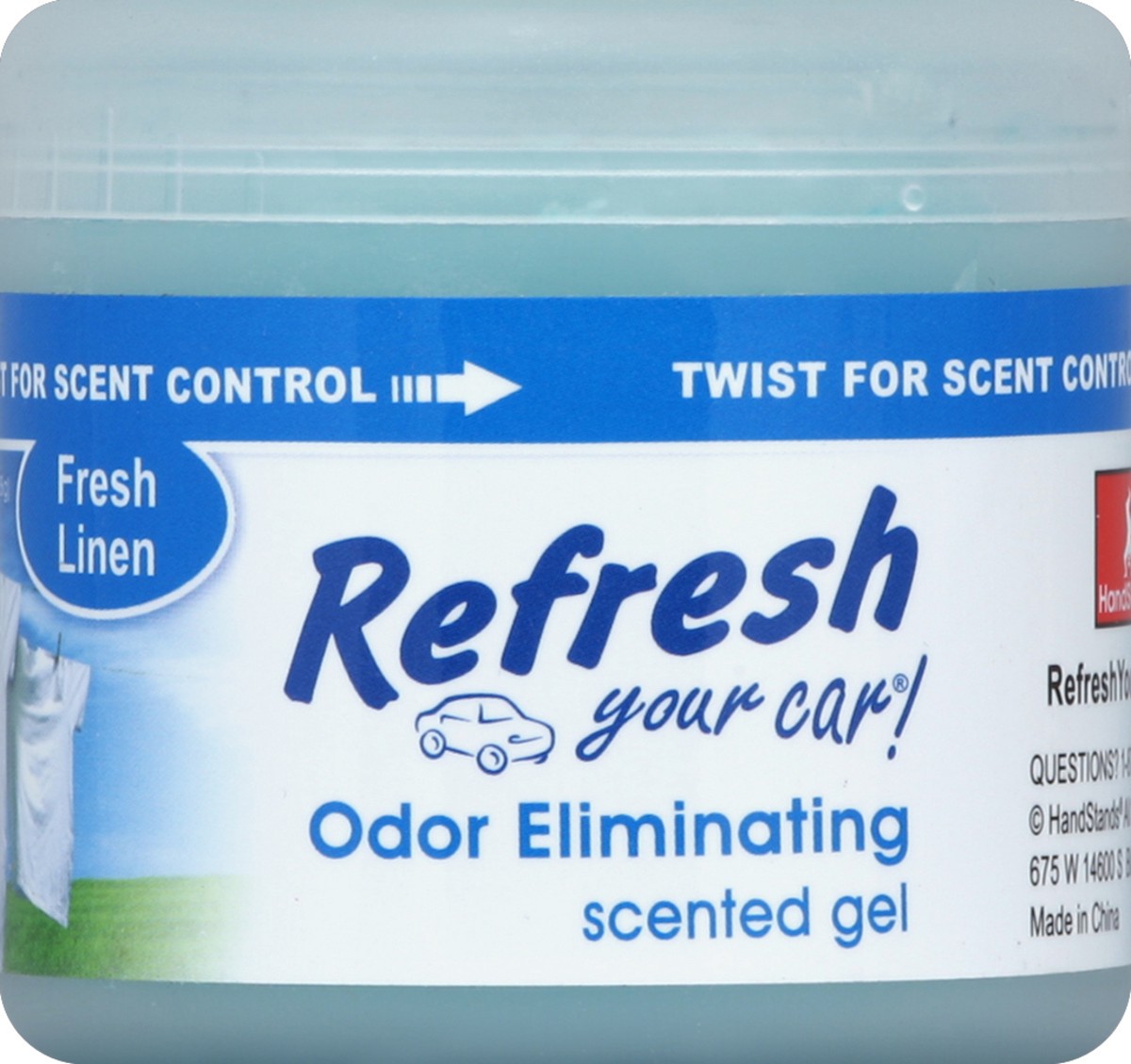 slide 4 of 4, Refresh Your Car! Refresh Your Car Scented Gel Car Air Freshener, Fresh Linen Car Scent, 4.50 fl oz