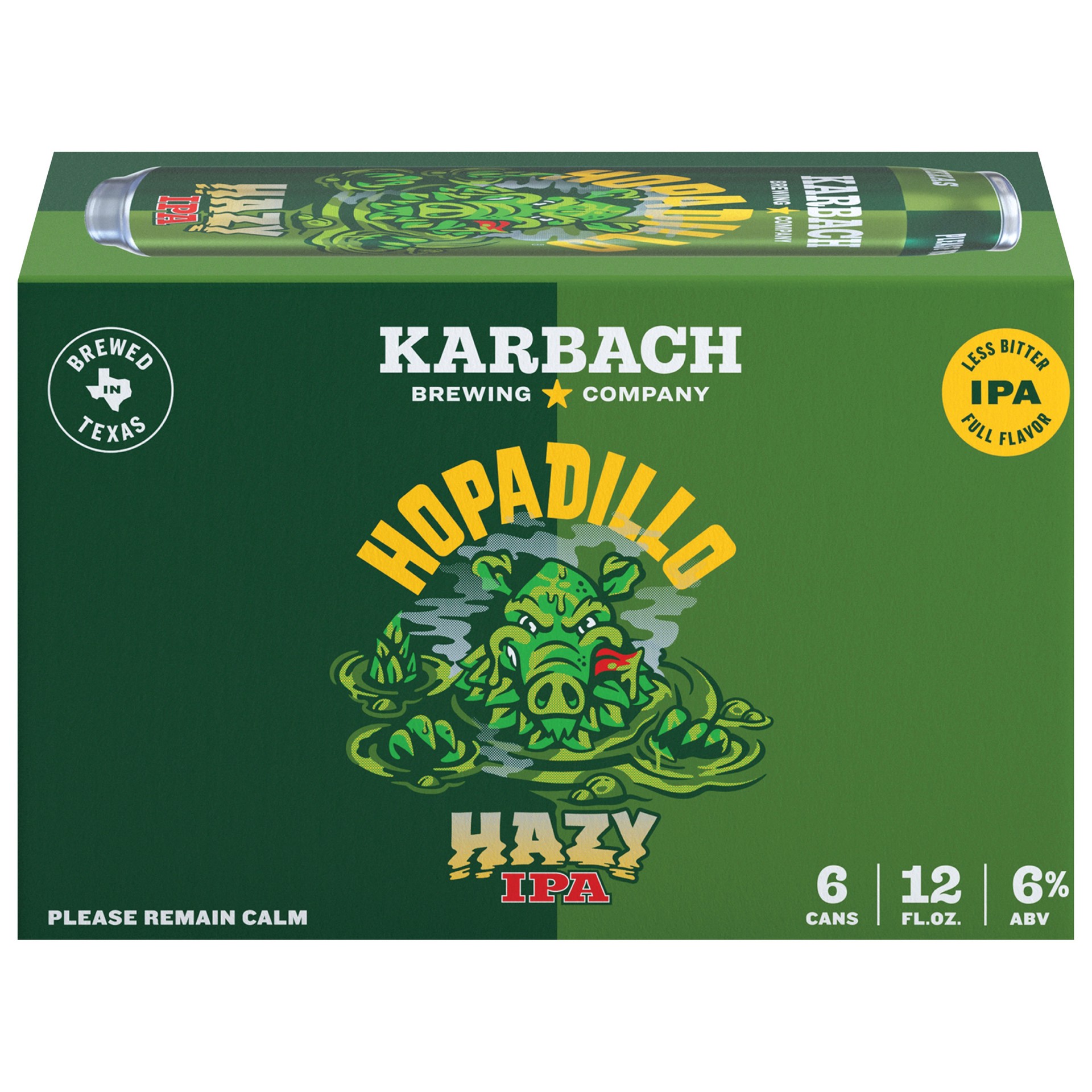 slide 2 of 2, Karbach Brewing Co. Brewing Hopadillo Hazy IPA 6x12oz Cans, 72 fl oz