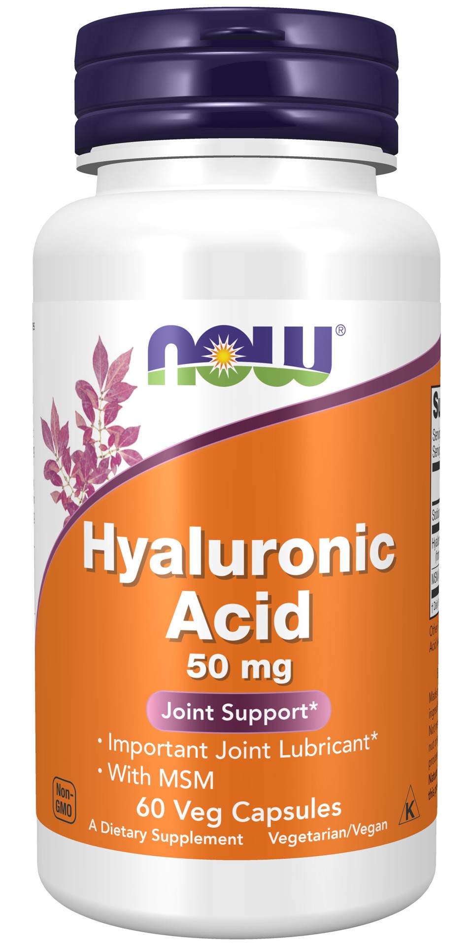 slide 1 of 2, NOW Hyaluronic Acid 50 mg - 60 Veg Capsules, 60 ct