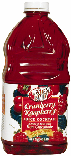 slide 1 of 1, Western Family Cran-Raspberry Cocktail - 64 oz, 64 oz