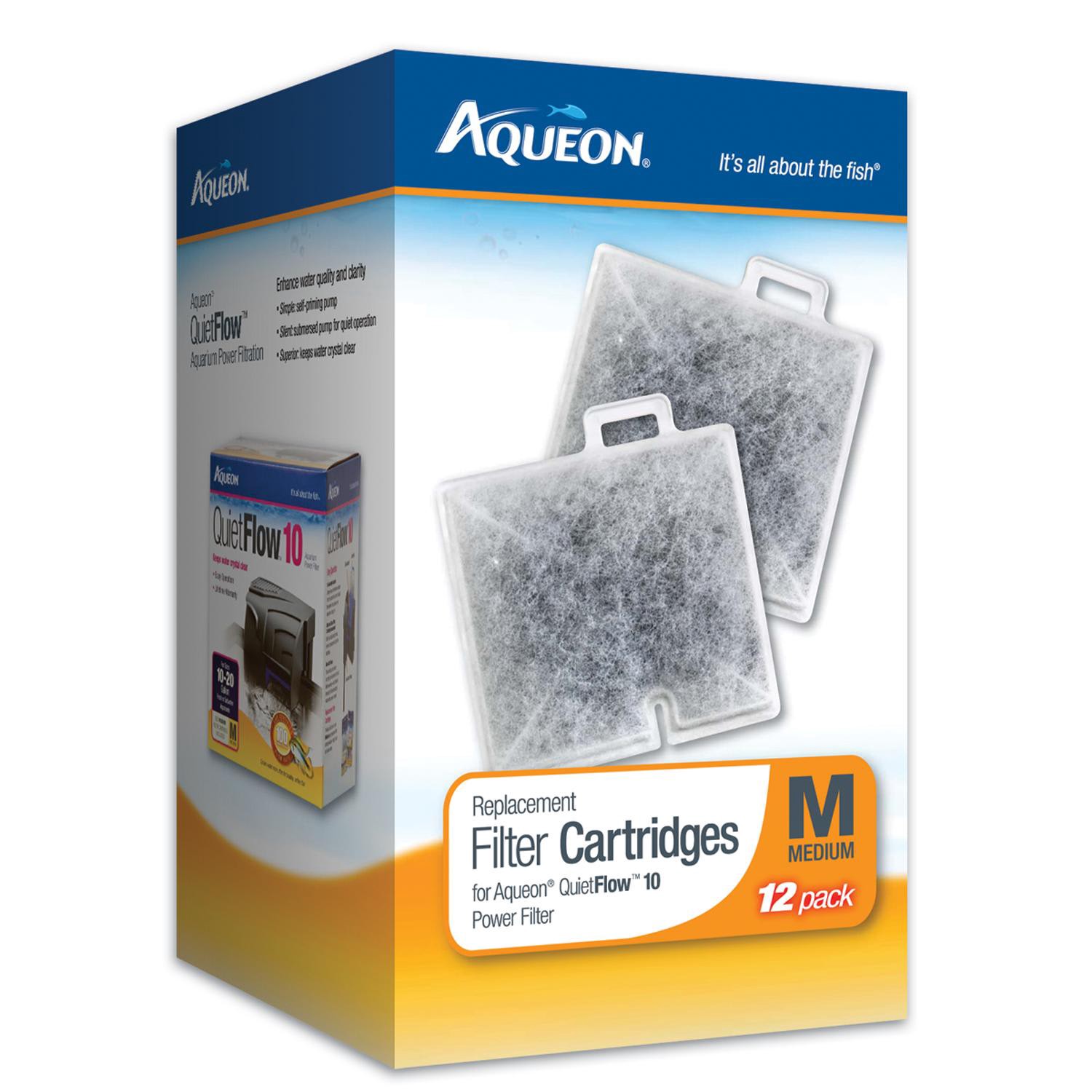 slide 1 of 9, Aqueon Replacement Filter Cartridges Medium - 12 pack, 1 ct