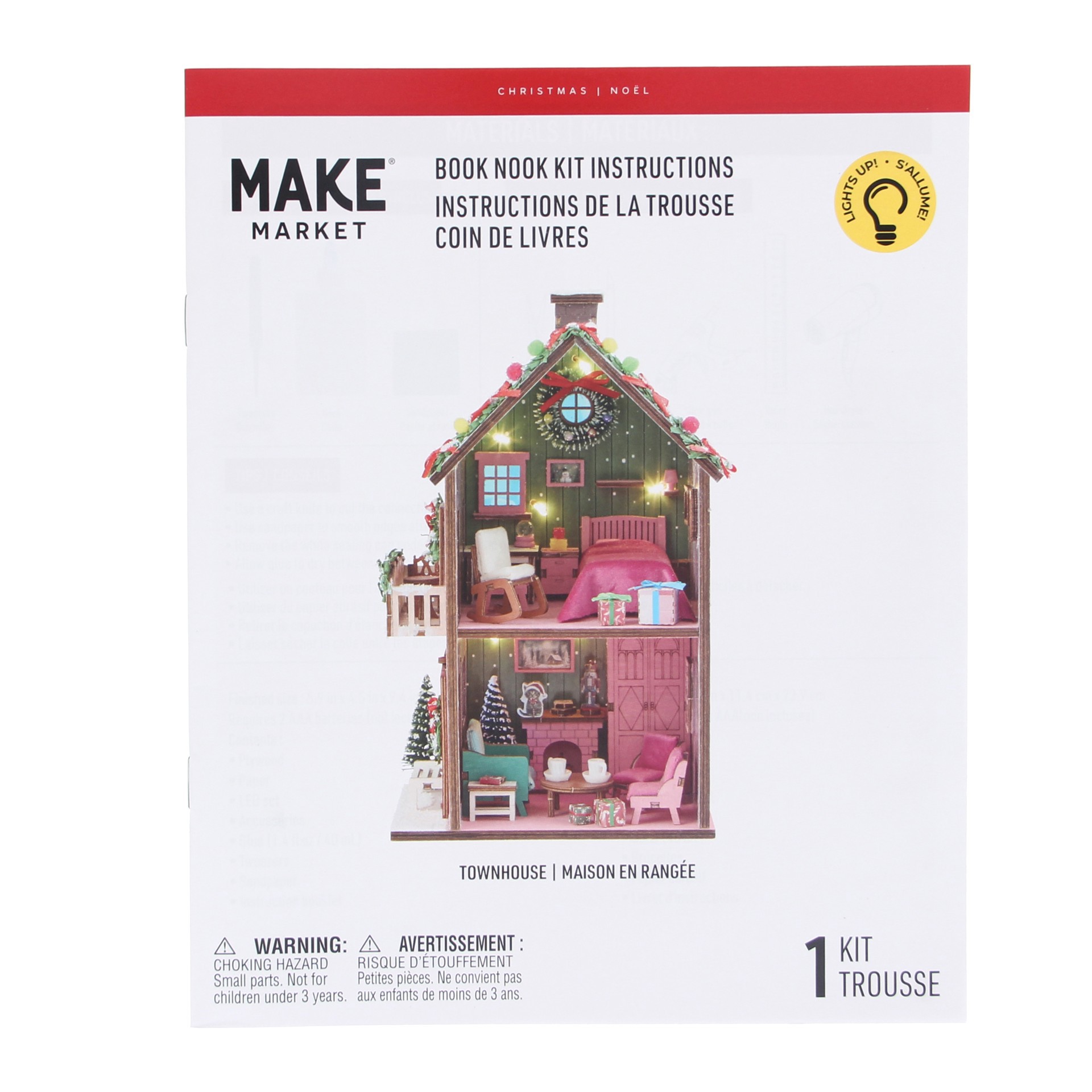 slide 3 of 9, Townhouse Book Nook Kit By Make Market, 5.9 in x 4.5 in x 9.4 in