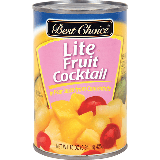 slide 1 of 1, Best Choice Lite Fruit Cocktail, 15 oz