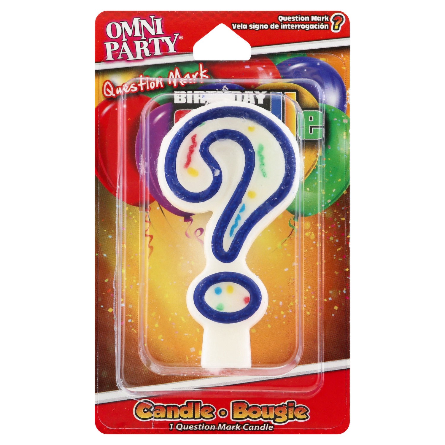 slide 1 of 1, Omni Party ? Numeral Candle, 1 ct