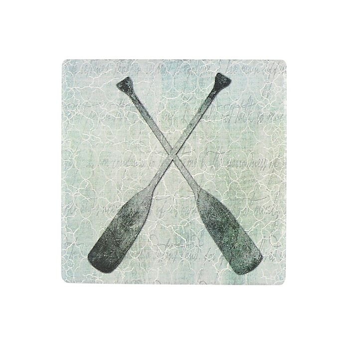 slide 1 of 1, Thirstystone Occasions Lake Oars Square Coaster, 1 ct