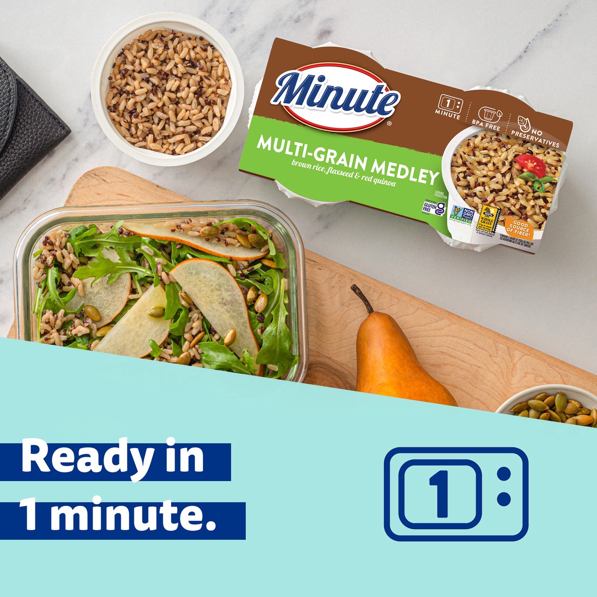 slide 1 of 8, Minute Rice Multi Grain Rice Mix, 8.8 oz