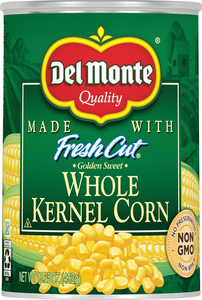 slide 4 of 7, Del Monte Fresh Cut Golden Sweet Whole Kernel Corn 15.25 oz Can, 15.25 oz