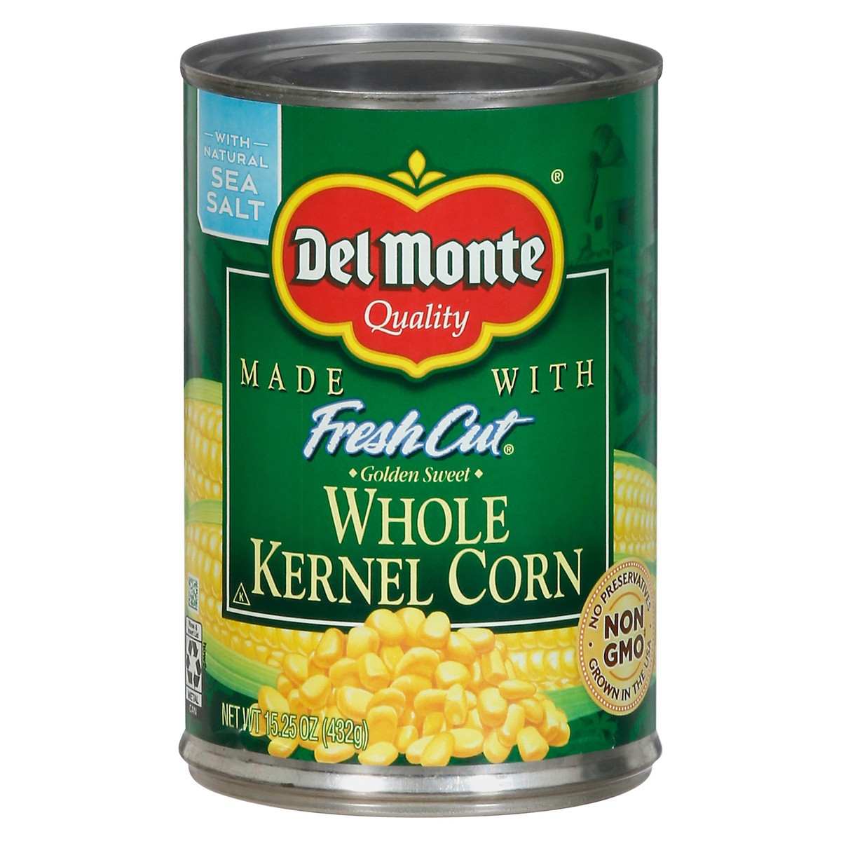 slide 1 of 6, Del Monte Corn Golden Sweet Whole Kernel, 15.25 oz