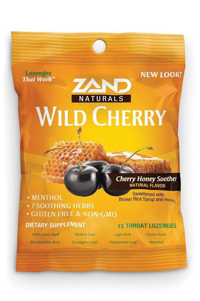 slide 1 of 1, ZAND Herbalozenge Wild Cherry Honey, 1 ct