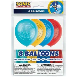 Sonic 12 Inch Latex Balloon 8 Ct