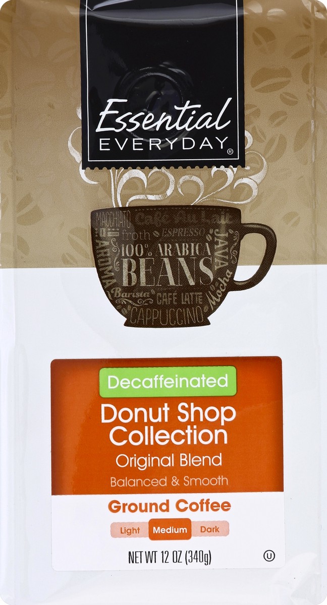 slide 5 of 6, Essential Everyday Donut Shop Ground Coffee Decaf- 12 oz, 12 oz