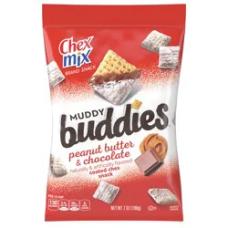 Chex Mix Muddy Buddies, Peanut Butter and Chocolate Snack Mix, 7 oz