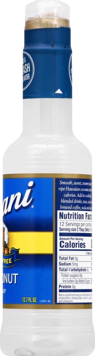 slide 9 of 13, Torani Sugar Free Coconut Syrup - 375 ml, 375 ml