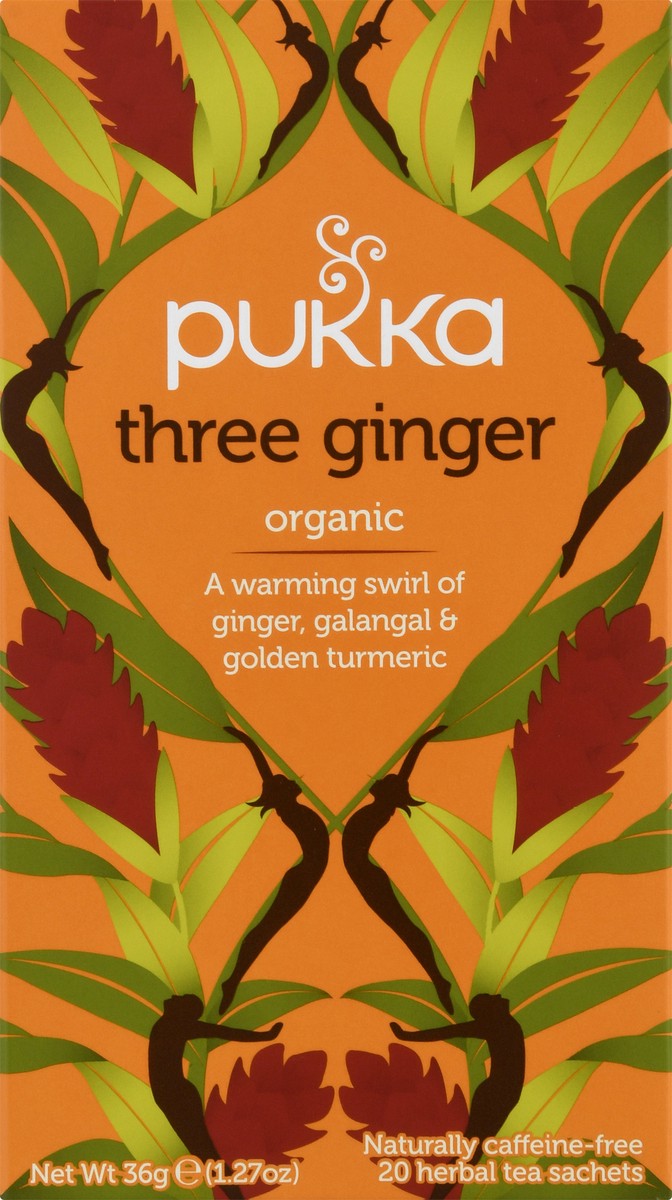 slide 5 of 12, Pukka Organic Herbal Tea Three Ginger Tea, 20 Tea Bags - 20 ct, 20 ct