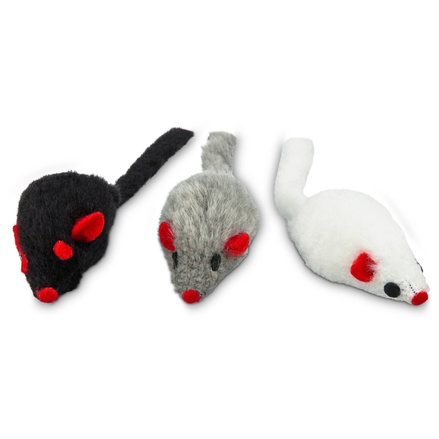 slide 1 of 1, Leaps & Bounds Fuzzy Mice Cat Toys with Catnip, 3 ct; MED