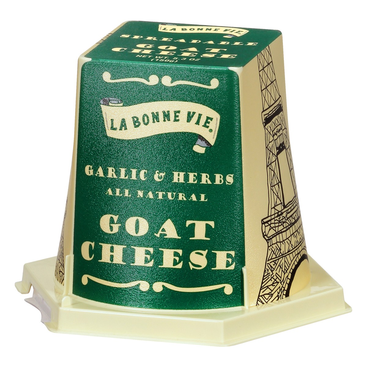 slide 3 of 10, La Bonne Vie Goat Cheese, Garlic & Herbs, 5.29 oz